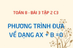 Phương trình đưa được về dạng ax + b = 0 - Toán 8 bài 3 tập 2 chương 3